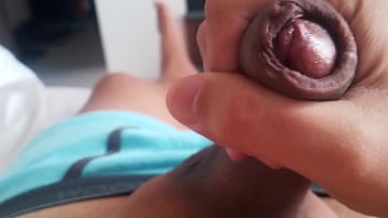 Jacking off my uncircumcised cock,  closeup. September 21,  2024.