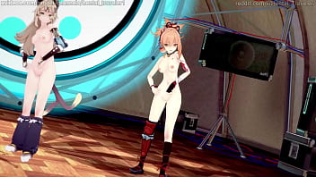 Genshin Impact: [MMD] Kesha - TIMBER (Layla,  Kirara,  Mona,  Fischl,  Yoimiya,  Hu Tao,  Xinyan)