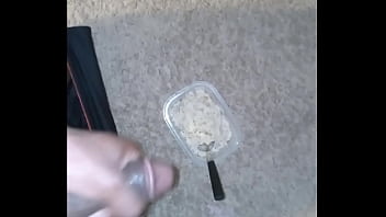 Part 3 stroking over my oatmeal in the morning