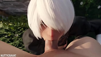 2b yorha nier automata oral sex hot cum inside throat