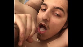 Taking a yummy load in my own mouth