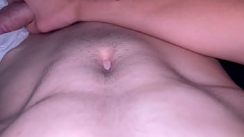 Slowly and softly stroking cock
