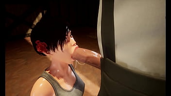 Blowjob In The Stables Short | 3D Porn | Facial | Wild Life