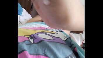 Cumming,  eating my own cum,  jacking off my uncircumcised cock,  full body view. September 26,  2024.