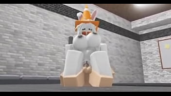 Slutty Roblox bunny girl sneaks in boy&#039_s locker room then gets fucked