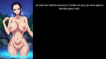 Hentai joi fr Nico Robin One Piece Futanari,  A2M,  Pissplay,  Cum eating instruction