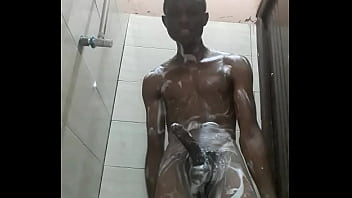 Playing under the shower