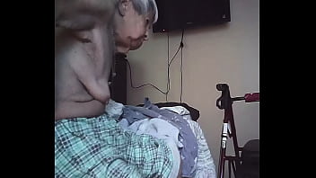 Japanese  granny saggy boobs hidden cam