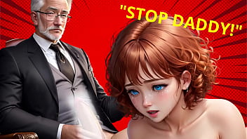 Step-Grand-Daddy&#039_s big dick cum&#039_s in mouth to virgin teen in school office