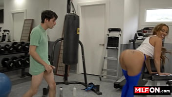 Teen boy fucking two horny big tit mature sluts in the gym - Ryan Keely,  Richelle Ryan,  Ricky Spanish