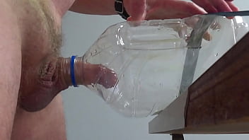 Wide Necked Bottle - Horizontal - Mixed View - Side and Below