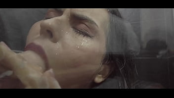 taking a hot shower