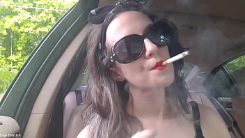 Sage Eldritch Red Lipstick Cigarette Smoking: Inhales &amp_ Exhales