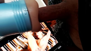 Fleshlight session,  jacking off my uncut cock. March 5,  2024.