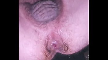 Outside at night assfucking myself