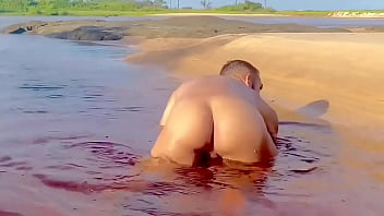 Wet and hot Come with me swimming in the lake?????