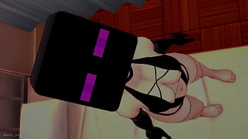 con mascara de Enderman folla en la enfermeria,  esta mojada y en ba&ntilde_ador