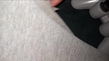 Stroking quickie while on game