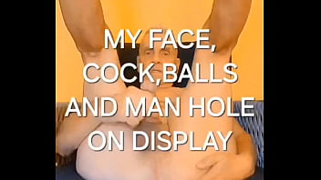Michael Murphy displays his face,  cock and balls