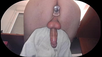 My huge cumshot while playing with toy