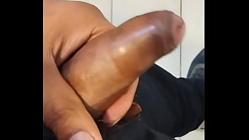 Solo boy handjob in toilet