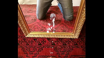 mirror boy cum splash