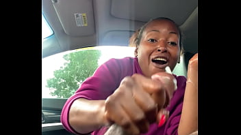 Quick handjob in car