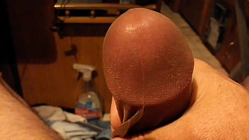 Dick in Hooter&#039_s pantyhose masturbation with cum shot