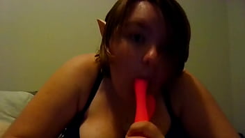 elf whore has fun with mysterious pink object