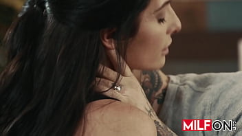 Sexy big tit brunette milf seduces her neighbor and suck him dry - Silvia Saige,  Small Hands