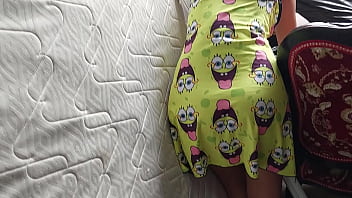 I interrupt my stepsister to suck my cock. POV