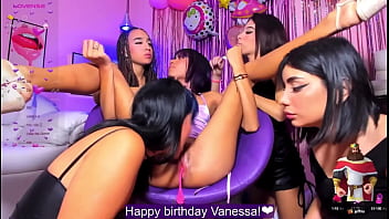 Insane! brunette are more than ready to have the sexiest orgy ever