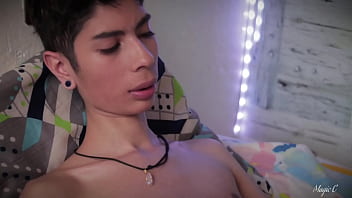 Hot Big Dick Latino Magic C Jerks With Spit,  Cums Inside a Cup and Lets It Drip Into His Mouth to Swallow His Own Cum
