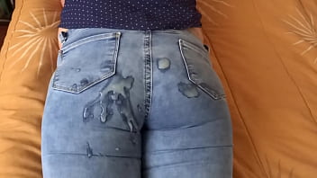 You can&#039_t put your cock in me but cum in my ass with my jeans on,  stepmother moans