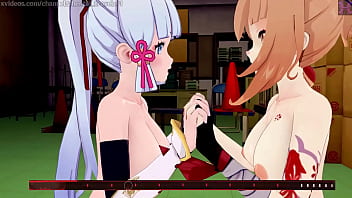 Genshin Impact: Fap Hero Normal level. (Eula,  Ayaka,  Yoimiya,  Mona,  Fischl,  Layla,  Faruzan,  Dehya,  Candace,  Nilou,  Collei)