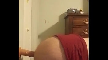 Chubby boy fucks his ass and tastes it