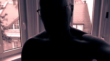 Masturbation at the window,  the neighbour watching