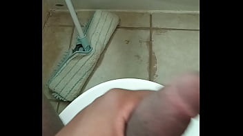 Love 5 to Stroke my small cock in the bathroom