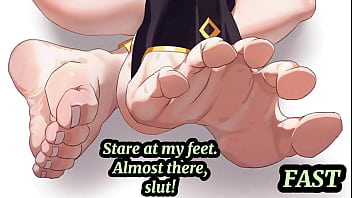 (Hentai JOI) 4 Minute Challenge: Feet and Armpit Worship PART2 (femdom,  beta safe,  premature)