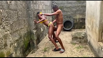 SEX IN THE COMPOUND: OUTDOOR SEX WITH MY SLIM STEP SISTER.