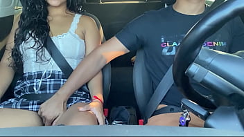 Horny passenger gets into Uber without panties and driver can&#039_t resist her