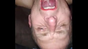 Sissy phil opens wide for used condom filled with cum